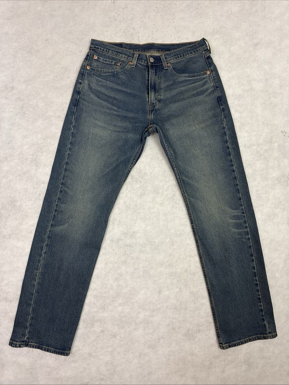 Levis 505 Regular Fit Jeans Mens 31X32 Blue Waterless Stretch Denim